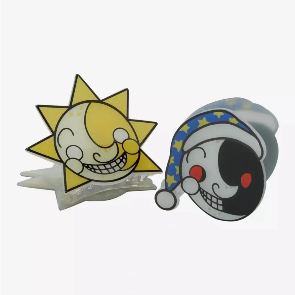 Five Nights At Freddy's Security Breach Sun &‎ Moon Glow-In-The-Dark Hair Clips